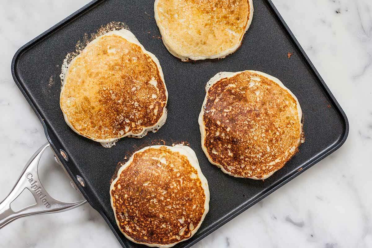 Buttermilk Pancake Recipe cook the pancakes