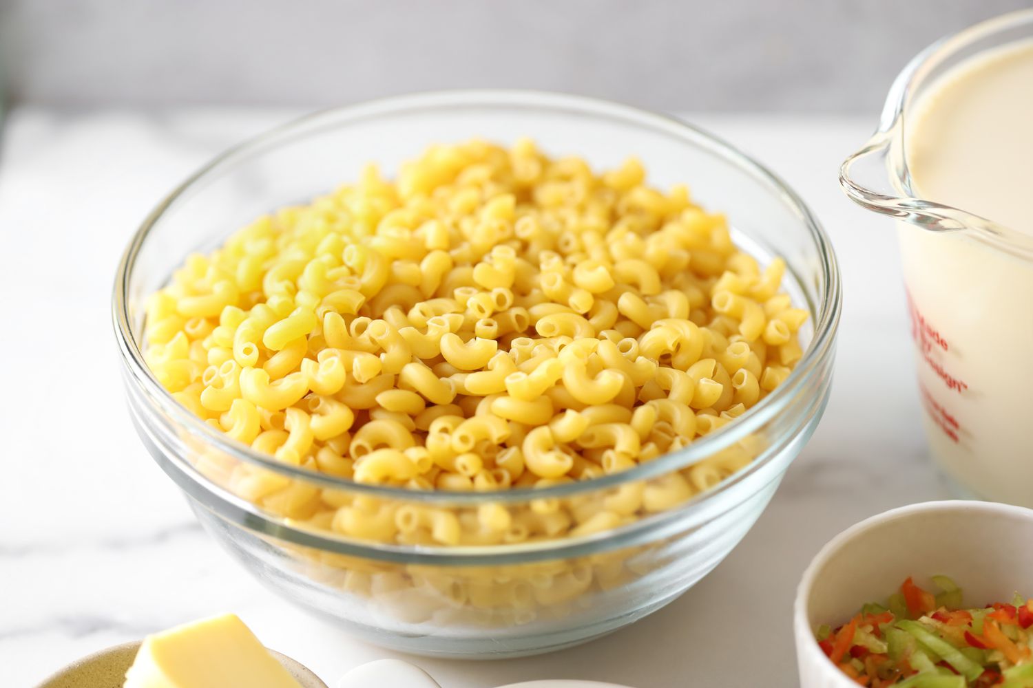 Bowl of Elbow Macaroni for Trinidadian Macaroni Pie
