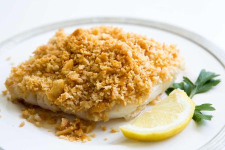 Baked Cod with Ritz Cracker Topping