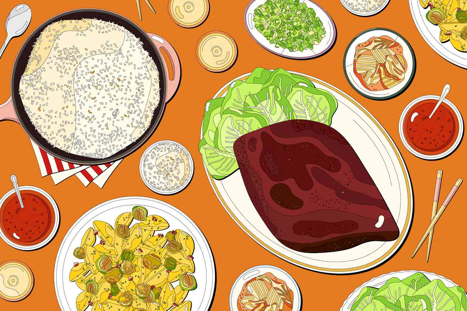 Friendsgiving dinner table