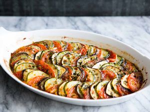 Zucchini Eggplant Tomato Gratin