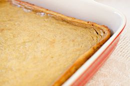 Pawpaw Pudding in a Baking Dish