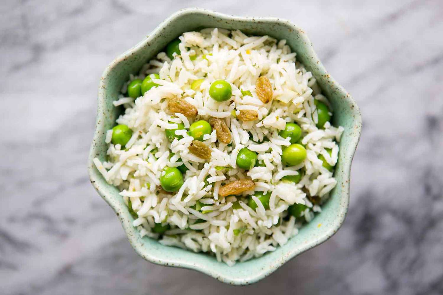 A bowl of basmati rice salad