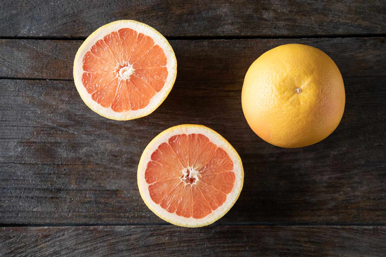 Grapefruit on dark background