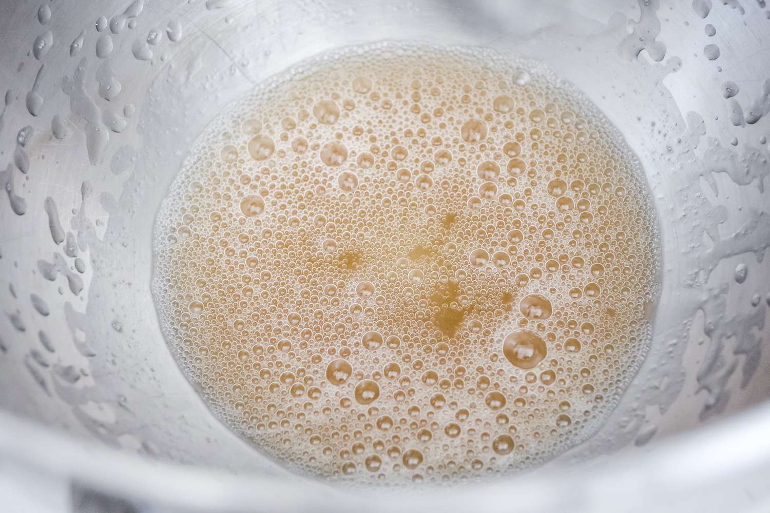 Aquafaba in a Mixer Bowl for Vegan Marshmallows