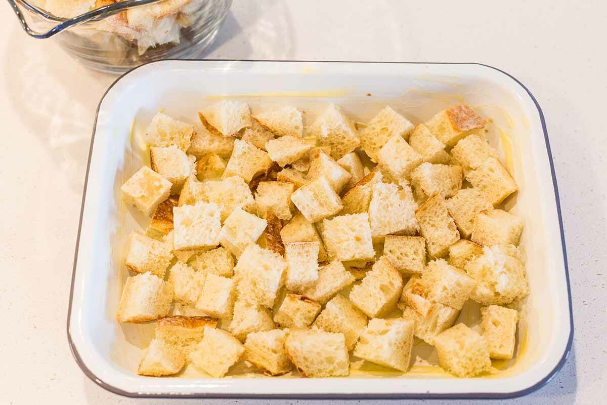 Overnight Baked French Toast with Blueberries