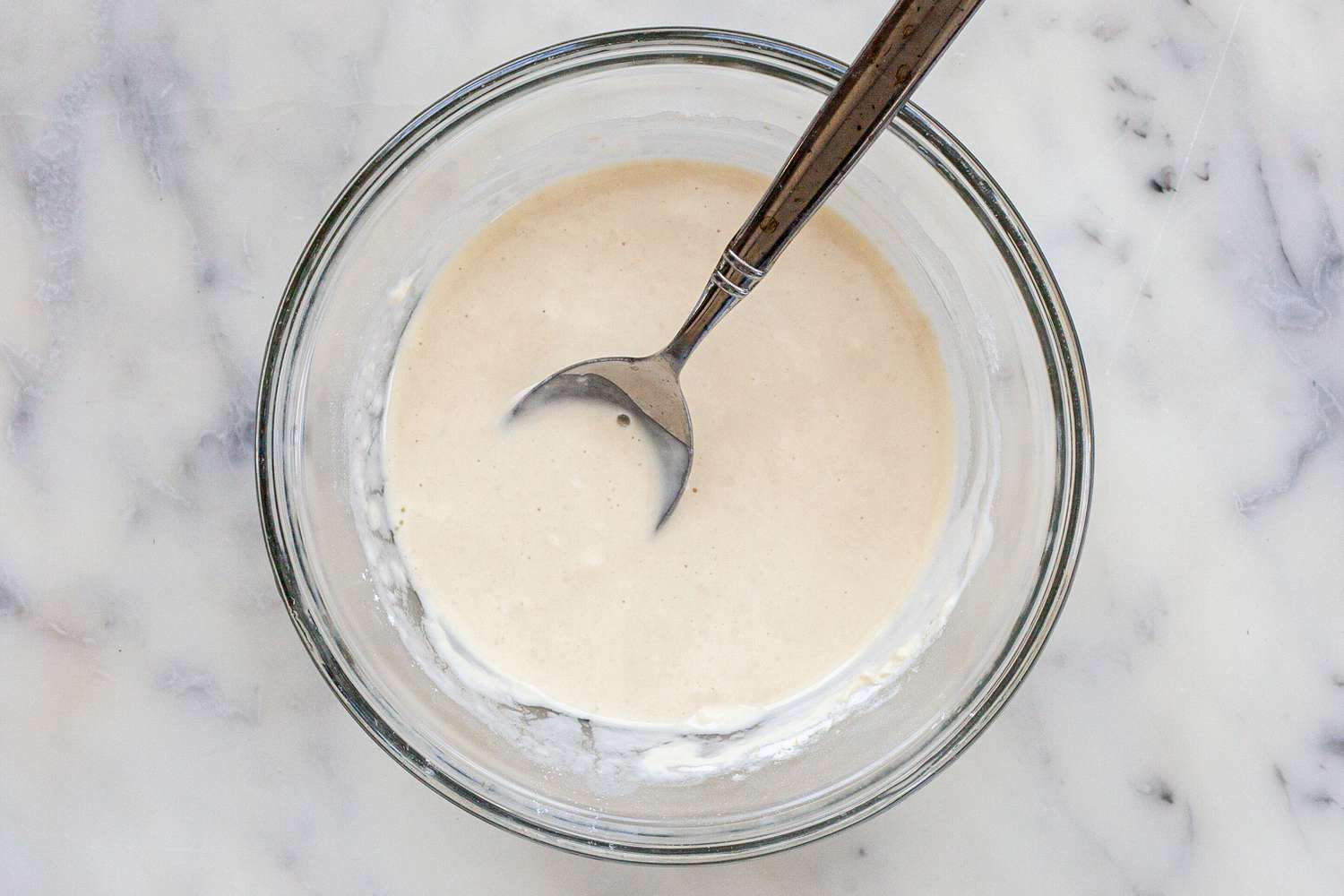 Yeast proofing to make The Fluffiest Brioche Buns.