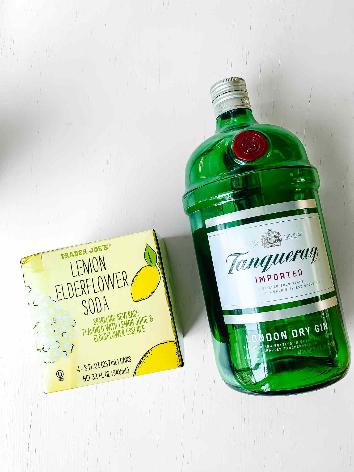 Trader Joe's Elderflower Soda + Gin