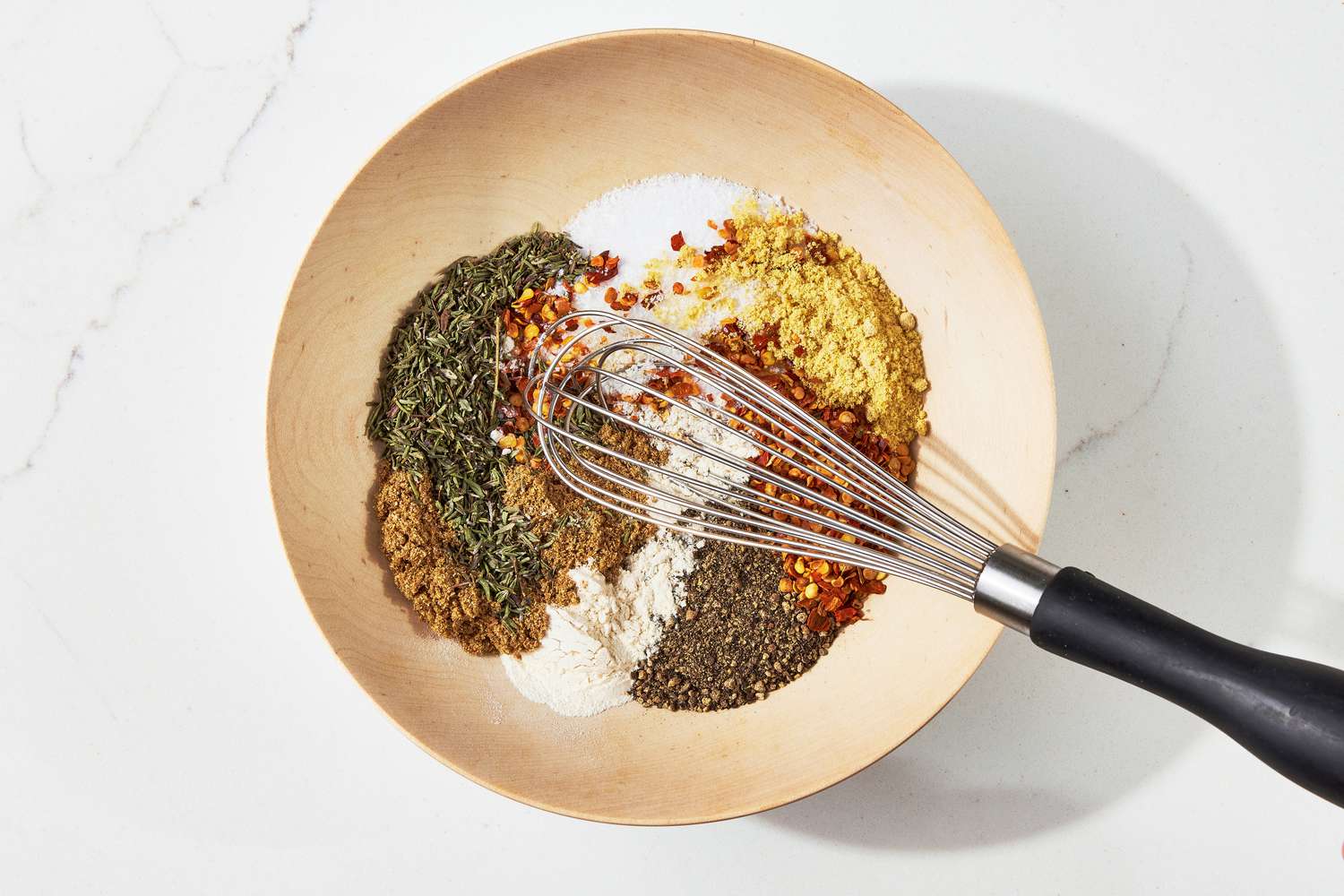 Bowl of Spices Whisked Together
