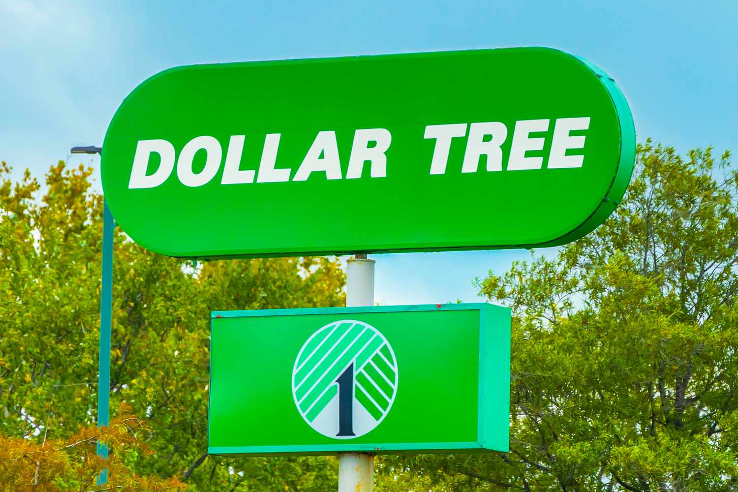 A Dollar Tree storefront sign