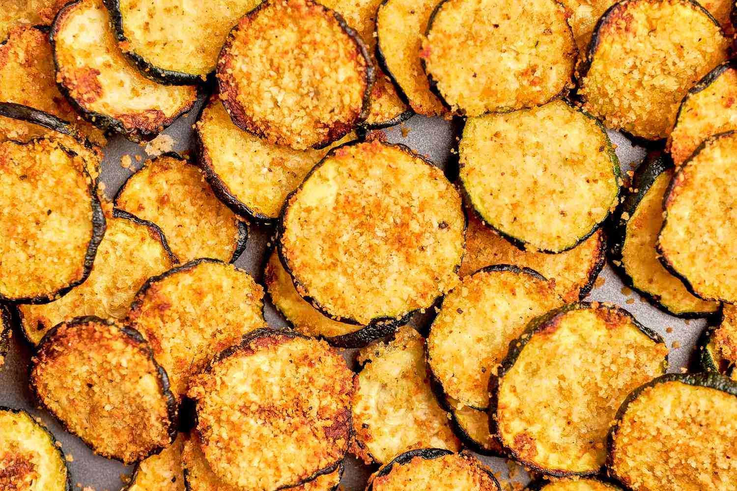 Air fried zucchini slices