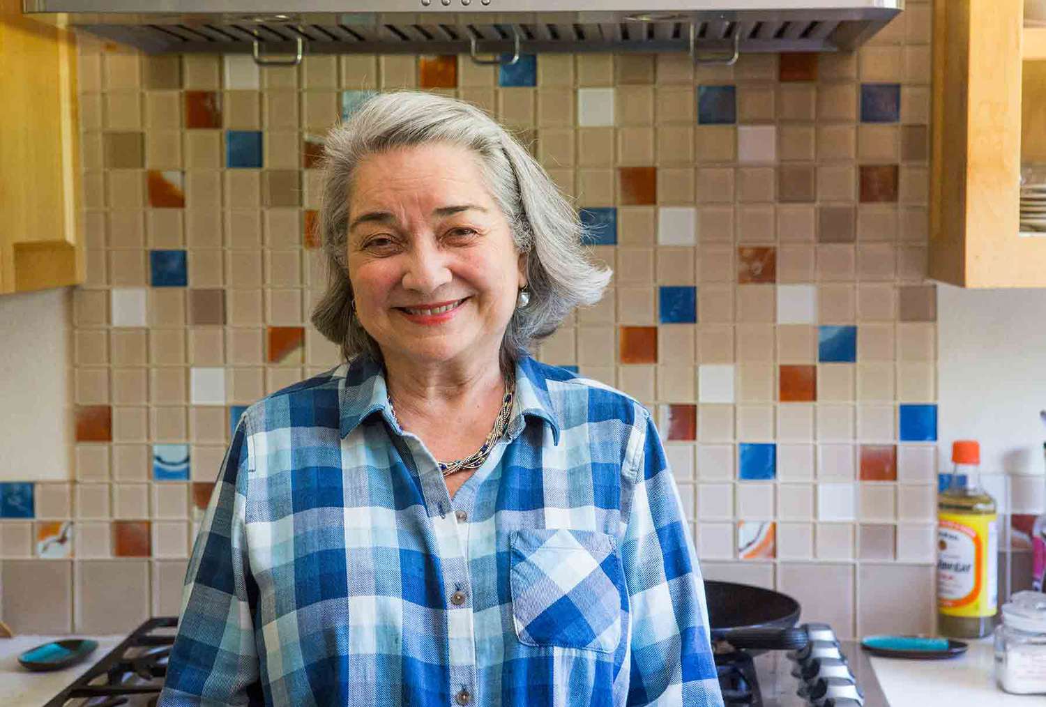 Alice Bauer in her kitchen