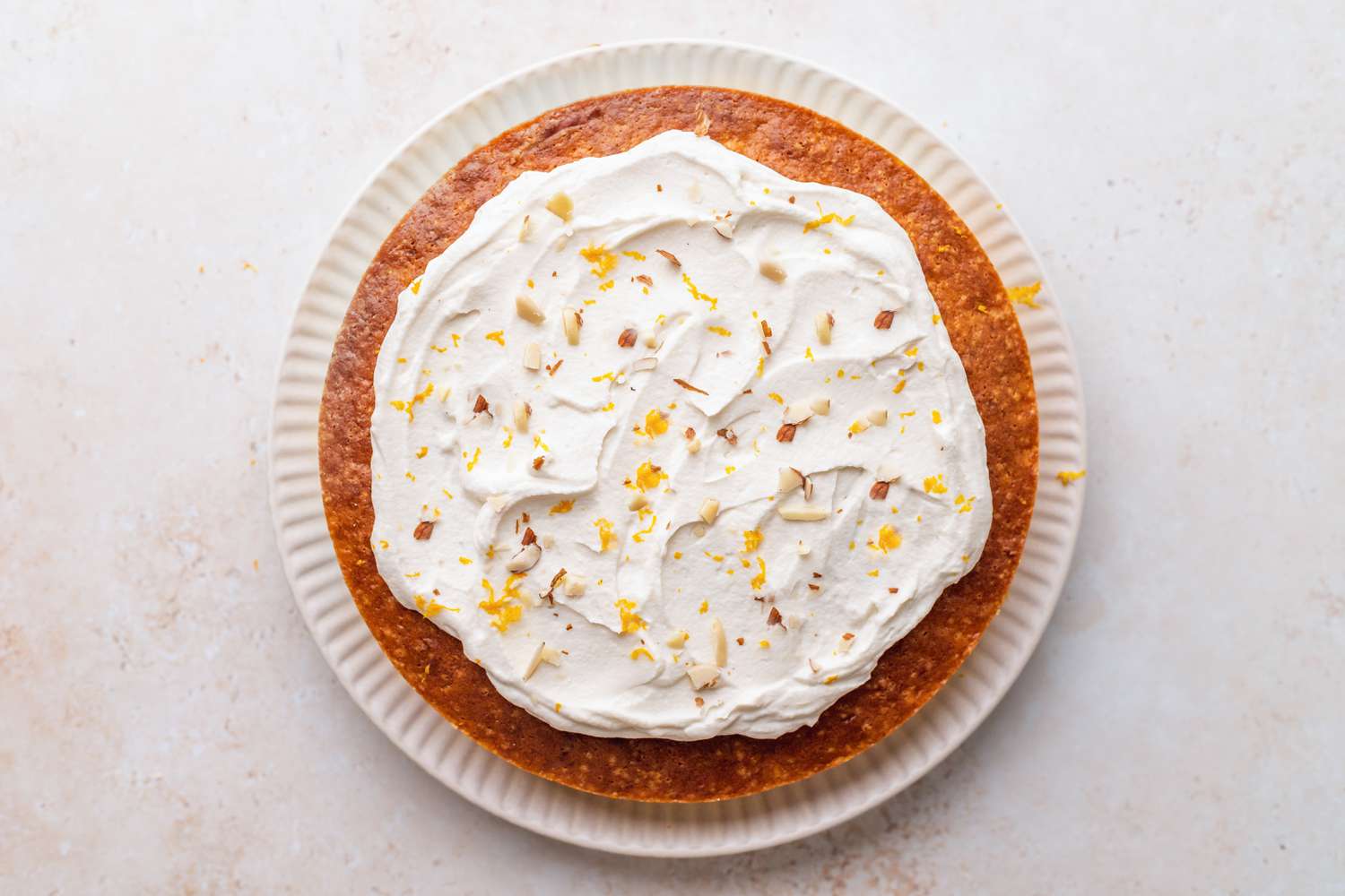 Clementine cake on a platter.