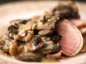 Pork Roast Cardamom Mushrooms