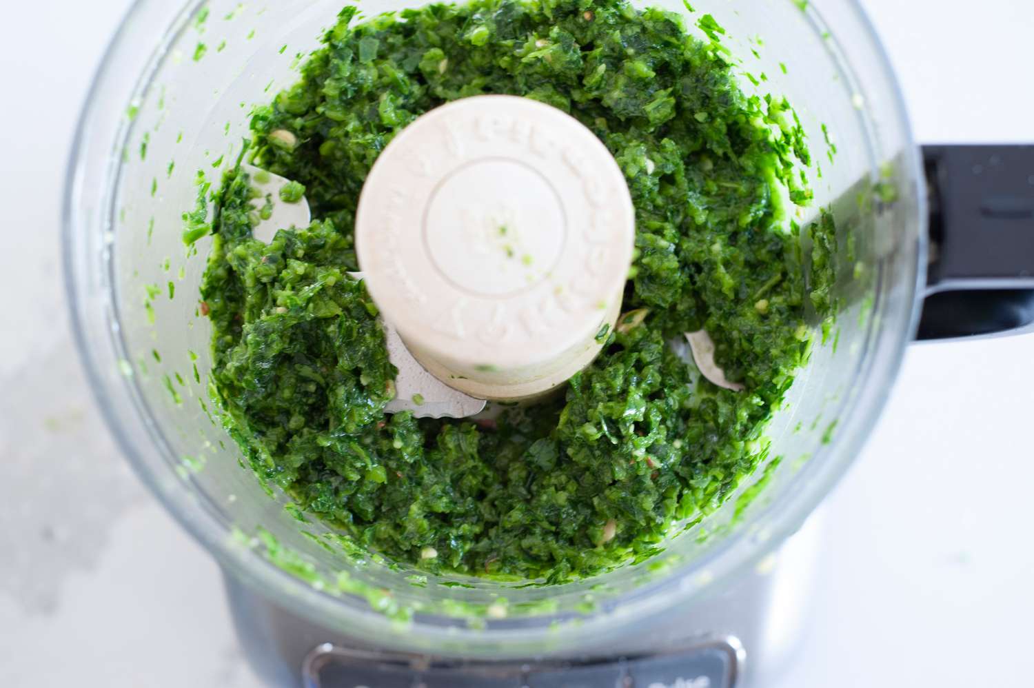 Zhoug in food processor.