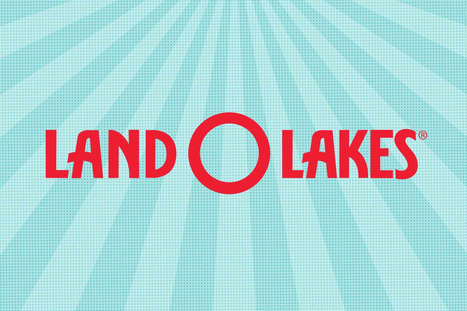 Land OLakes logo with a sunburst background