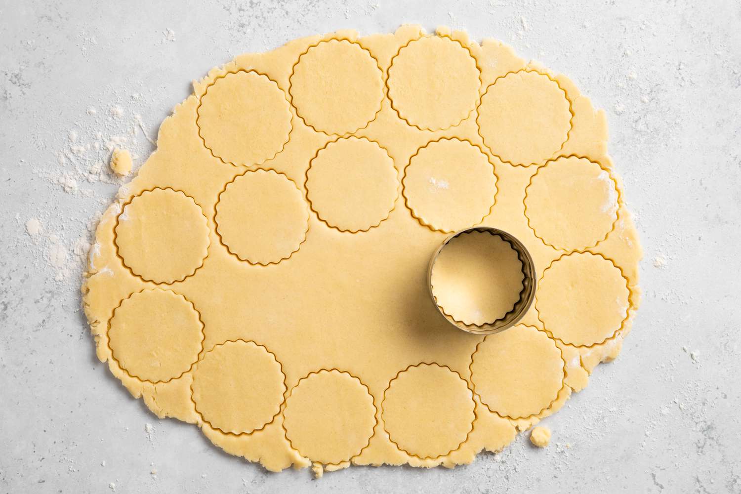 Cookie Cutter Used to Cut Out Classic Shortbread Cookies for Cut-Out Cookies