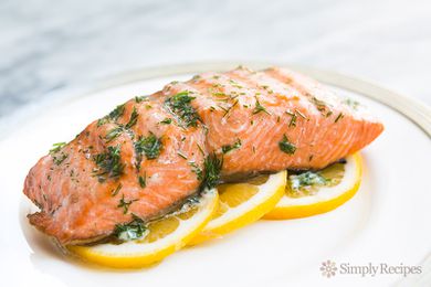 Grilled Salmon with Dill Butter