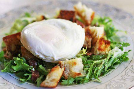 Poached Egg Bacon Salad Lyonnaise
