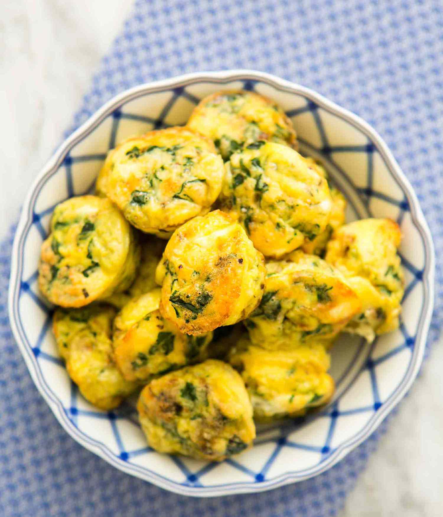 Mini Muffin Frittatas with eggs and chard