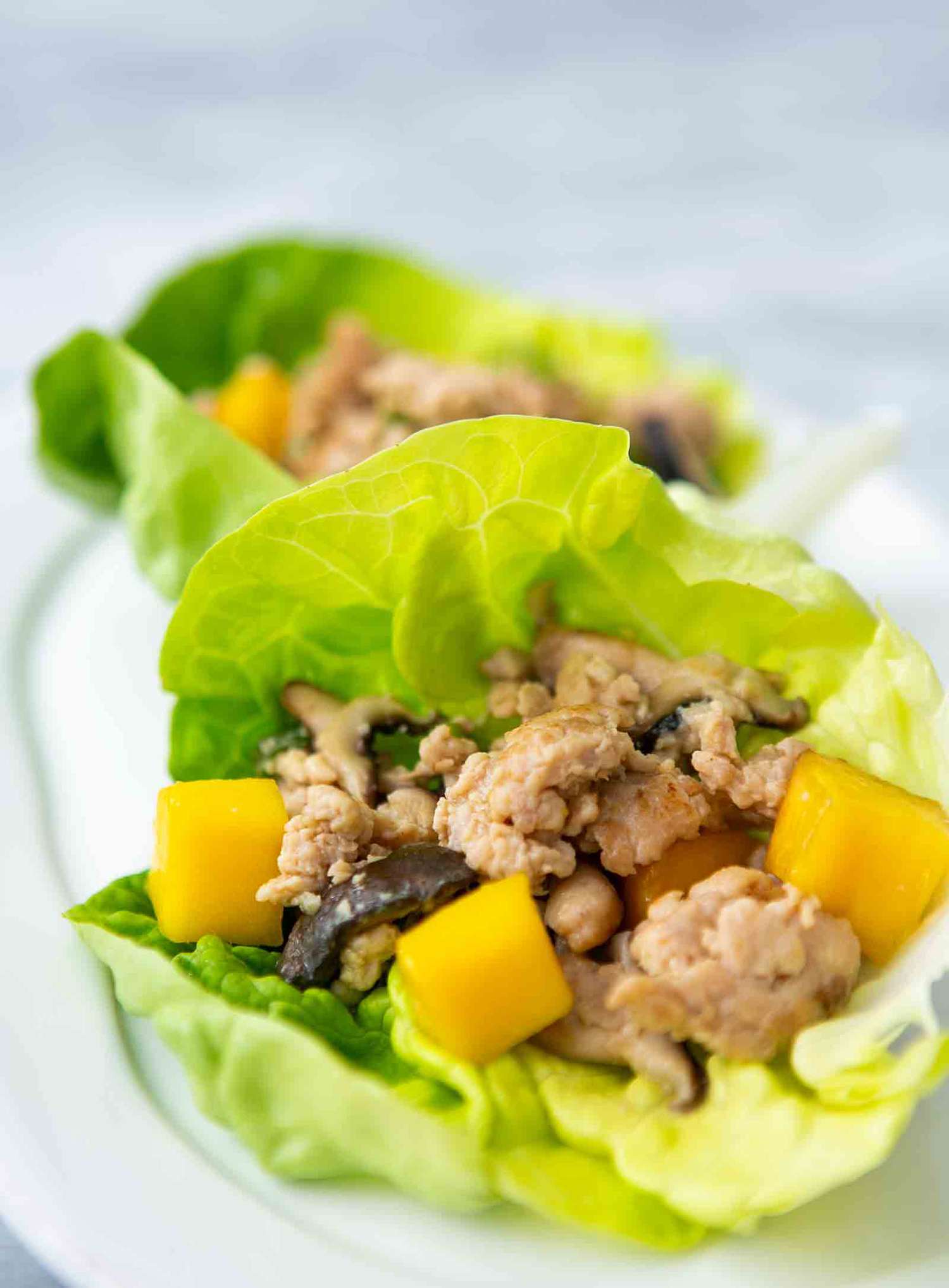chicken mango lettuce wraps