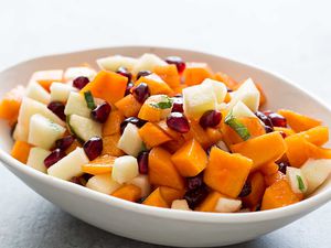 Persimmon Pomegranate Apple Salad