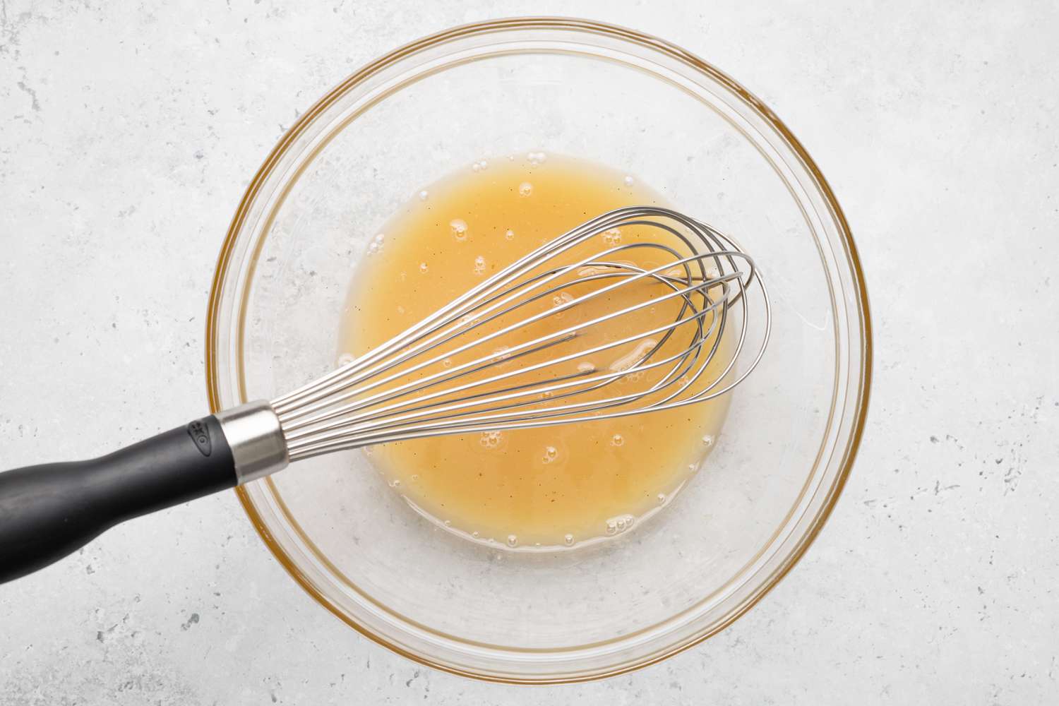 Corn Syrup, Milk, and Sugar Whisked Together for St. Louis Butter Cake