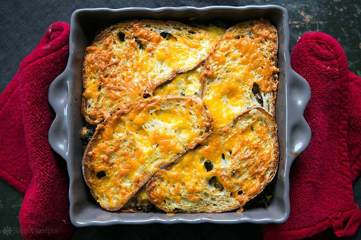 Kale Mushroom Cheddar Bake