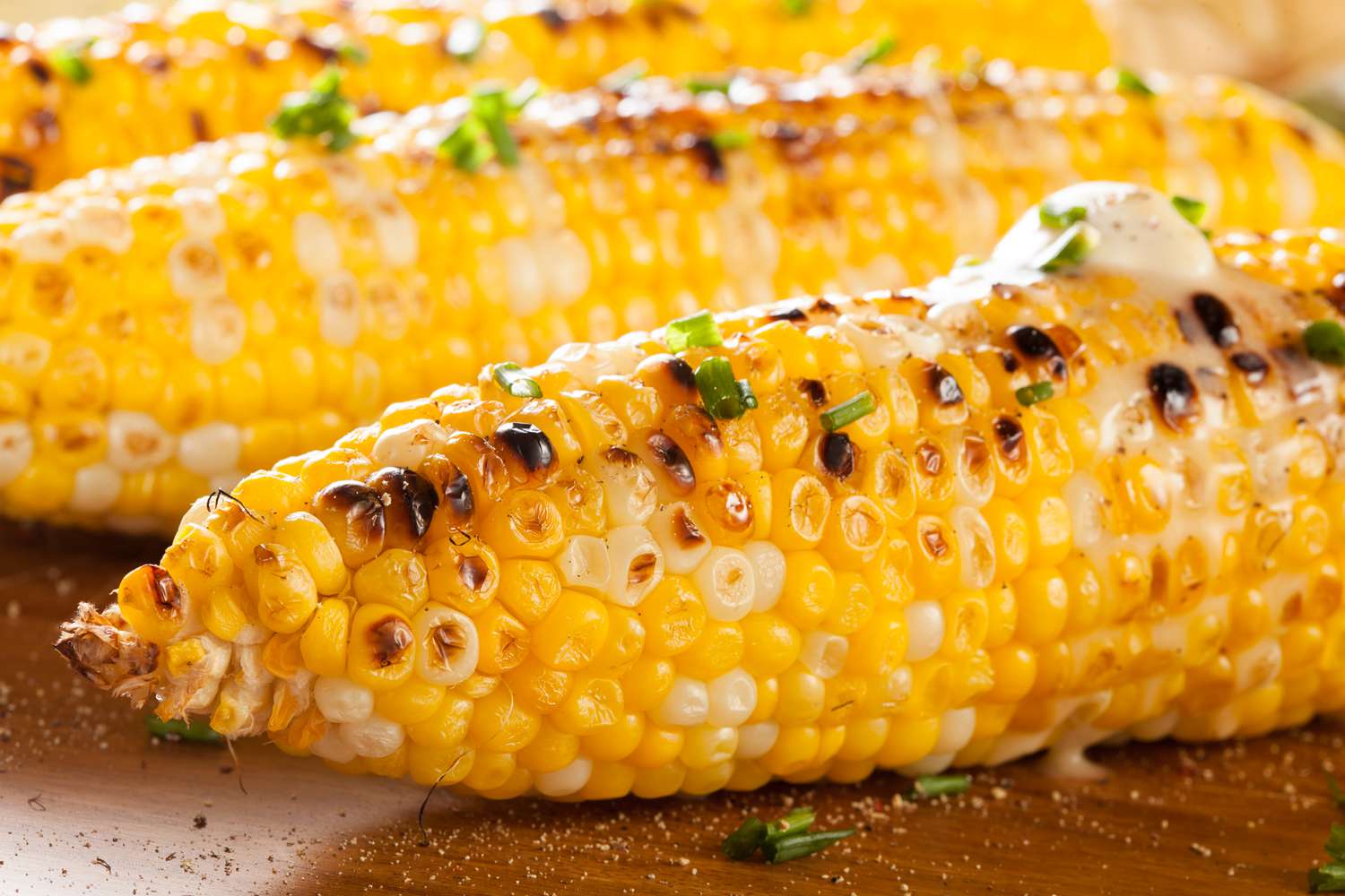 grilled corn with butter and chives