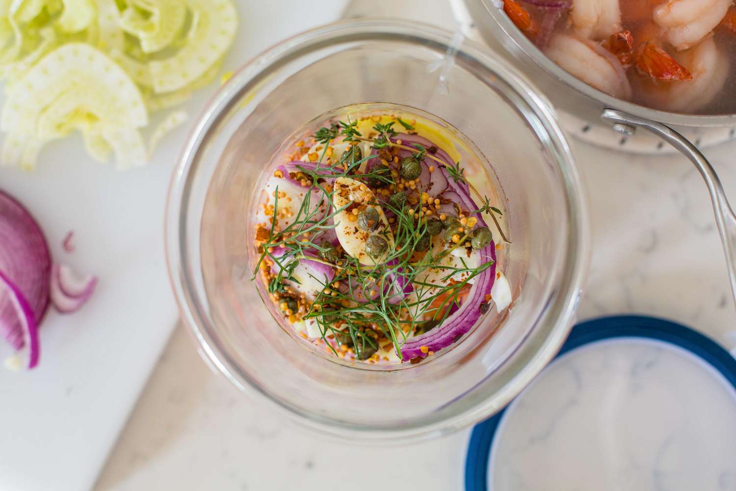 Pickled Shrimp with Fennel and Onions 