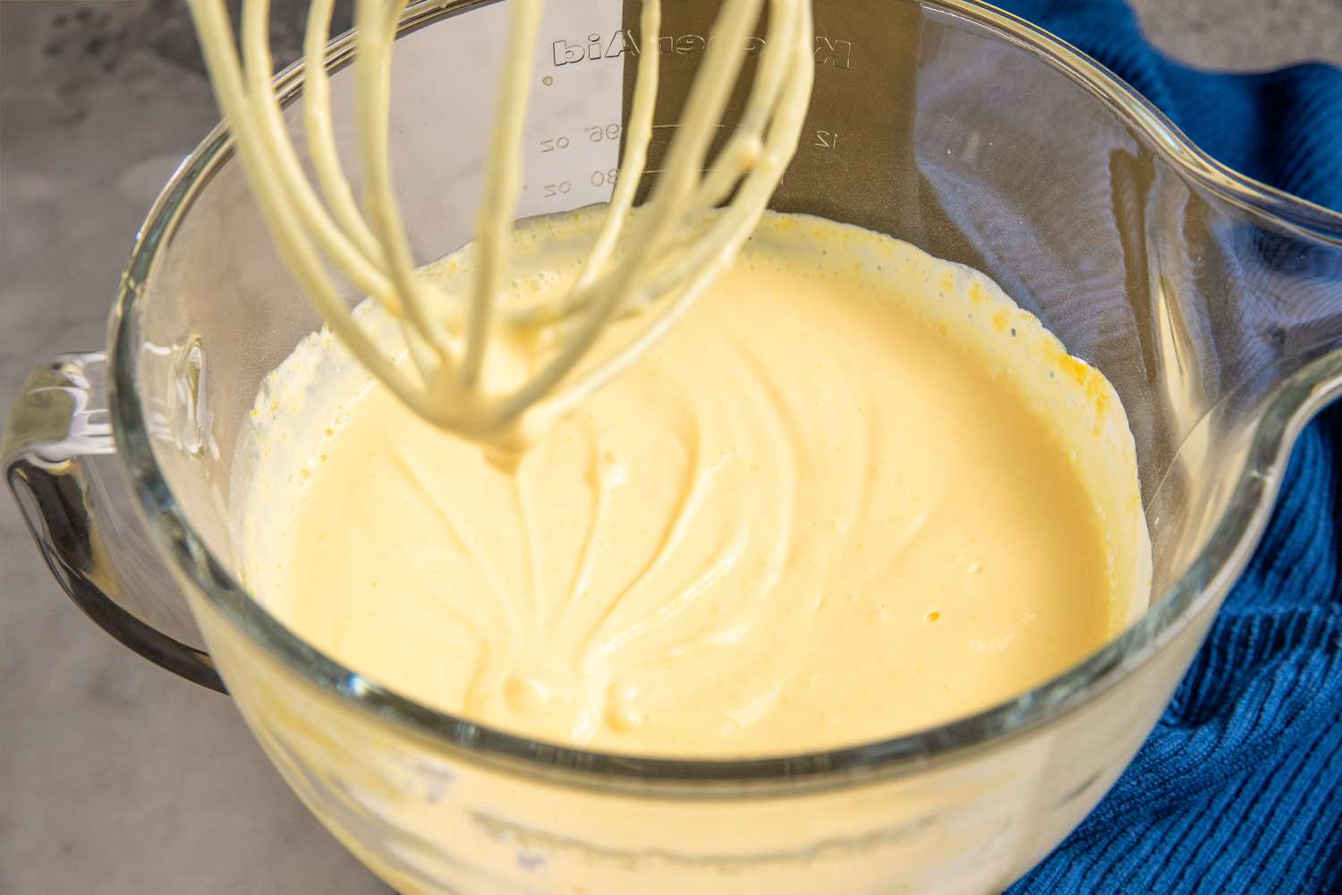 pudding that has been mixed in mixer bowl for Southern Banana Pudding