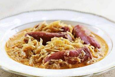 Franks and Sauerkraut Paprikash