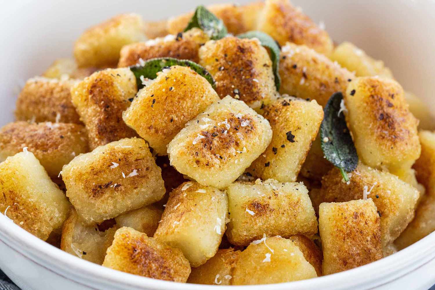 cauliflower gnocchi with sage leaves
