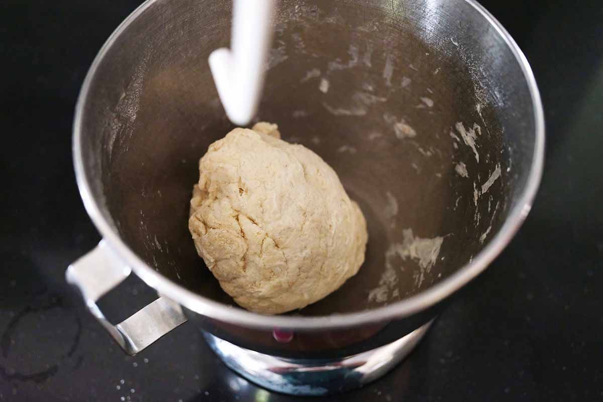 Knead the dough in a mixer