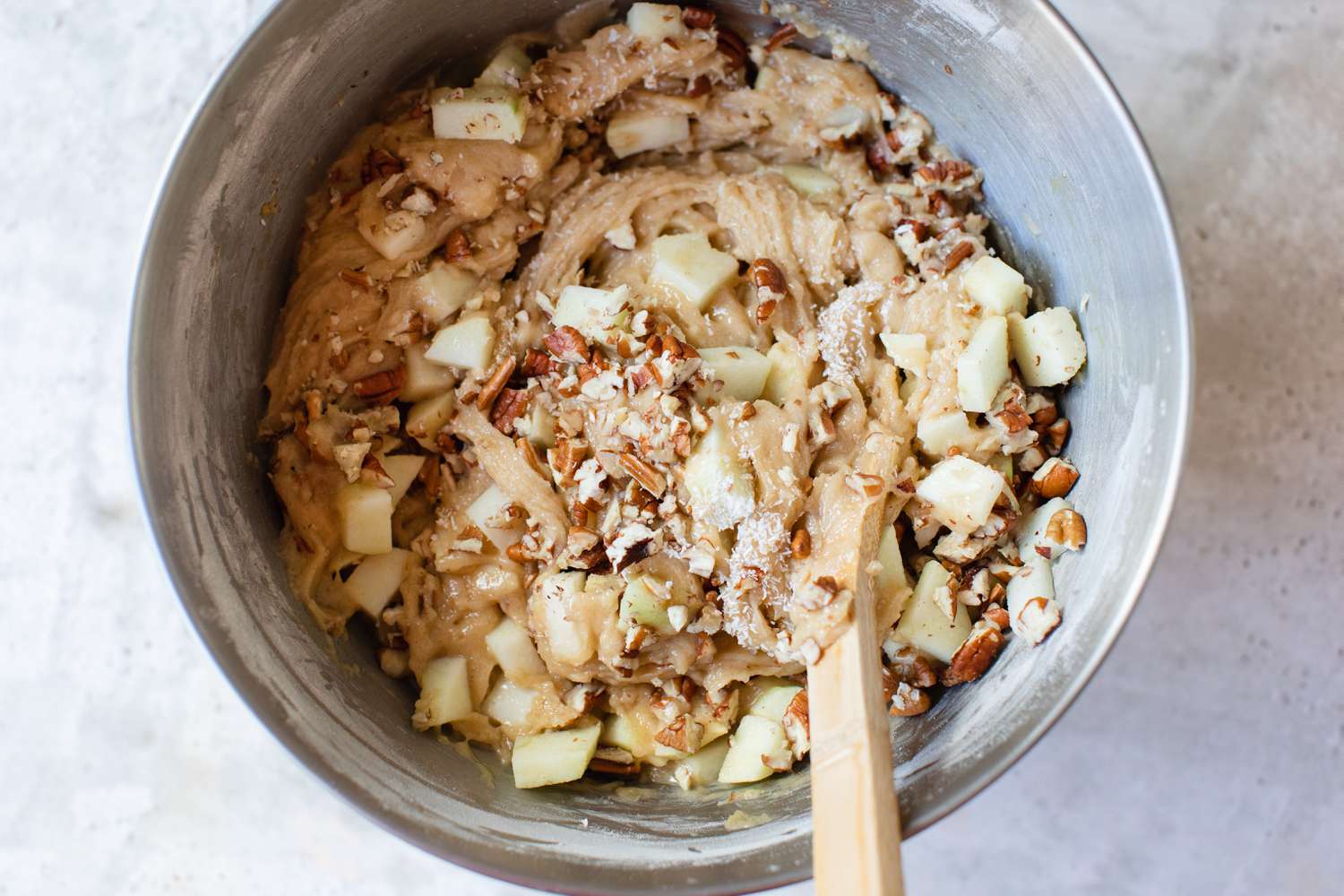 Apples, Chopped Nuts, and Coconut Added to Apple Cake Recipe