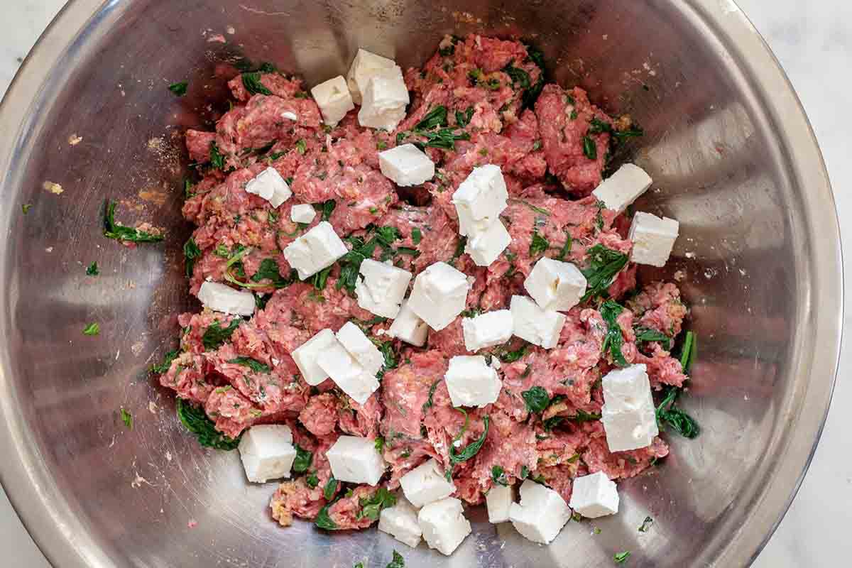 Greek Meatloaf Recipe add the feta