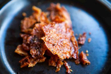 crispy turkey skin bacon