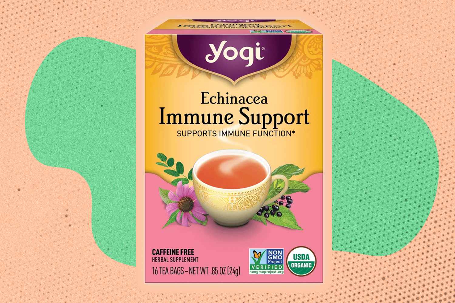 A box of Yogi Echinacea Immune Support tea