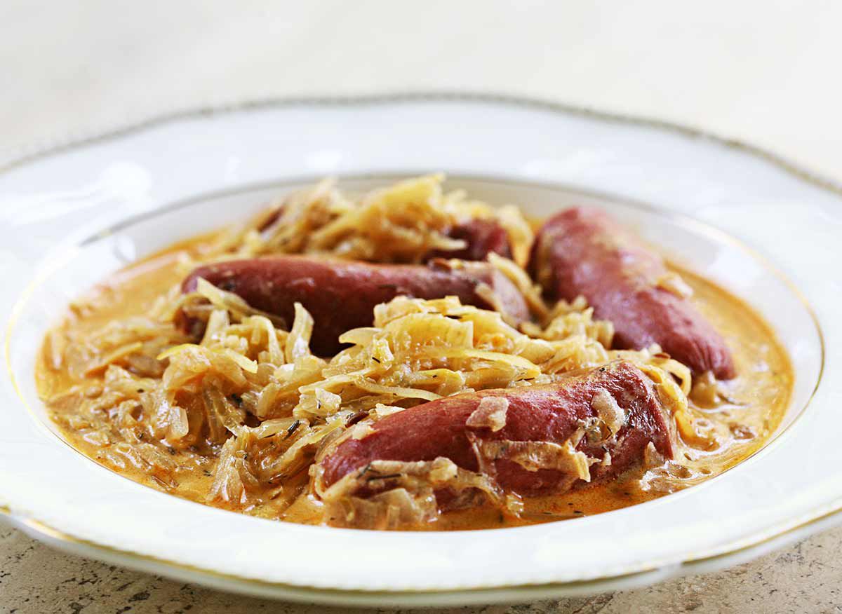 Franks and Sauerkraut Paprikash