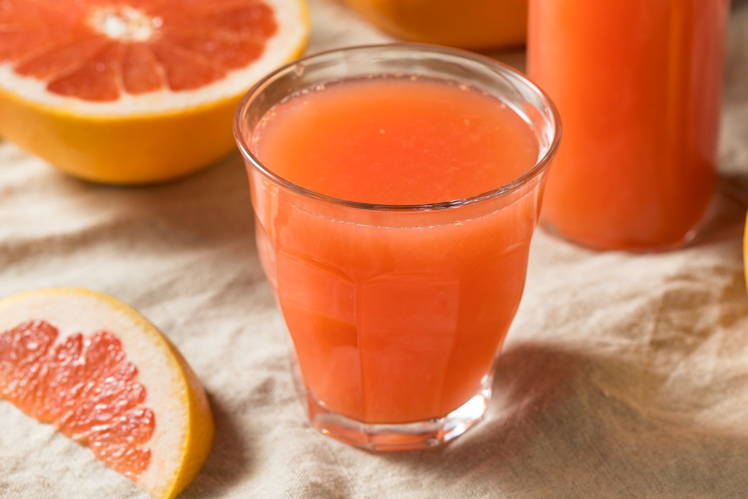 grapefruit juice in a cup