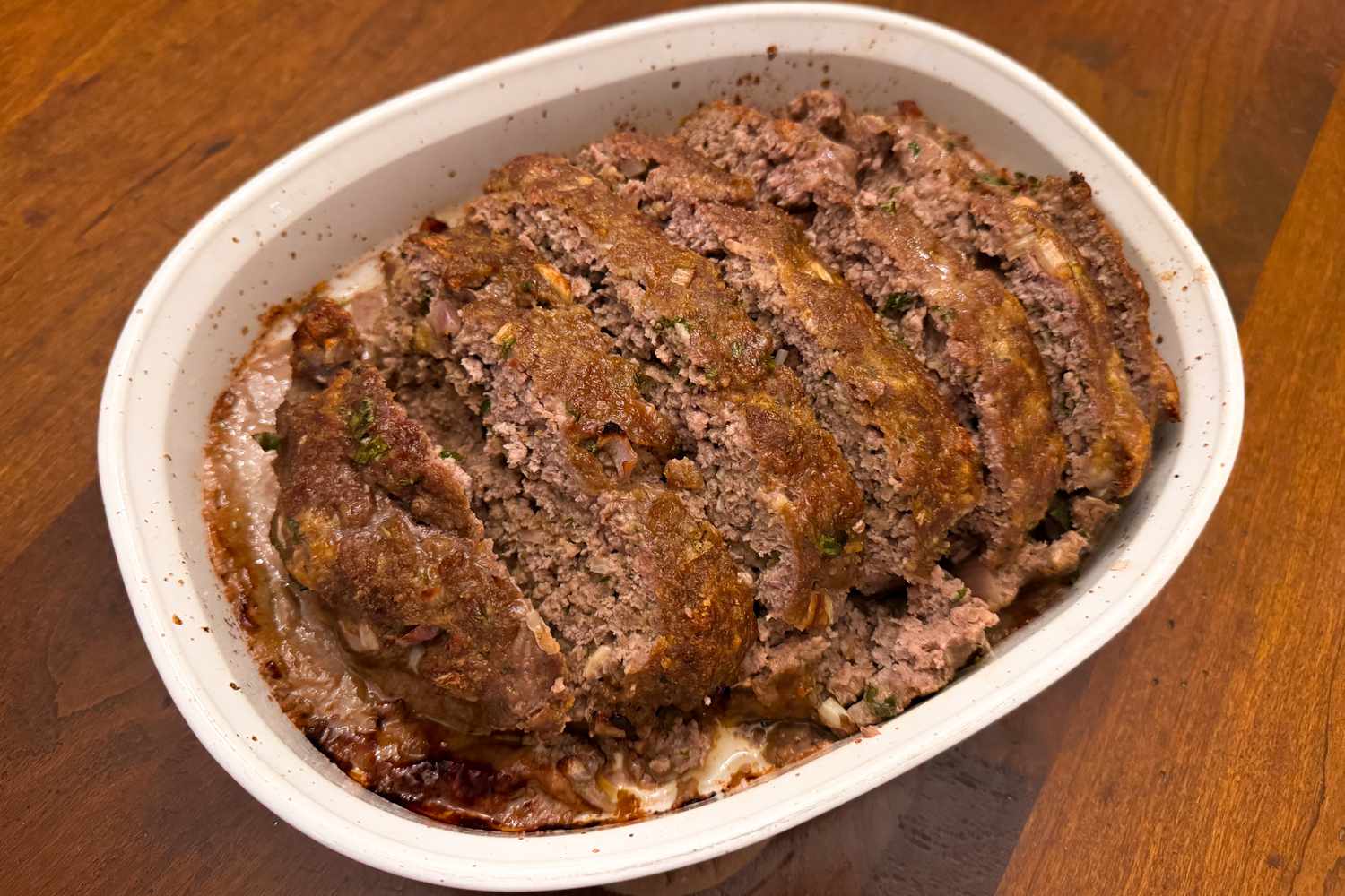 meatloaf in a baking dish
