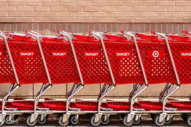 target carts lined up