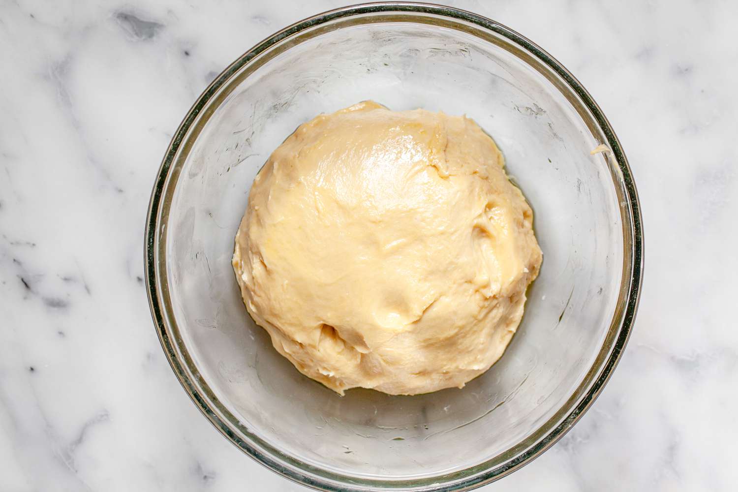 Brioche Sandwich Loaf Dough Resting in a Bowl