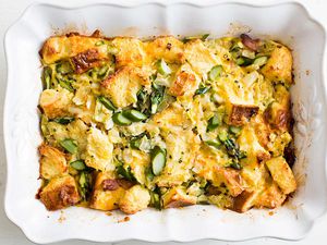 Asparagus Artichoke Breakfast Casserole