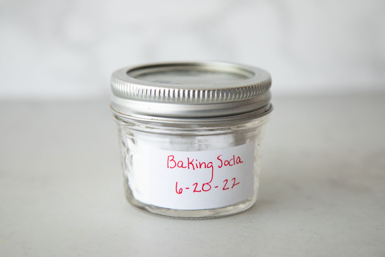 Mason Jar with Baking Soda 