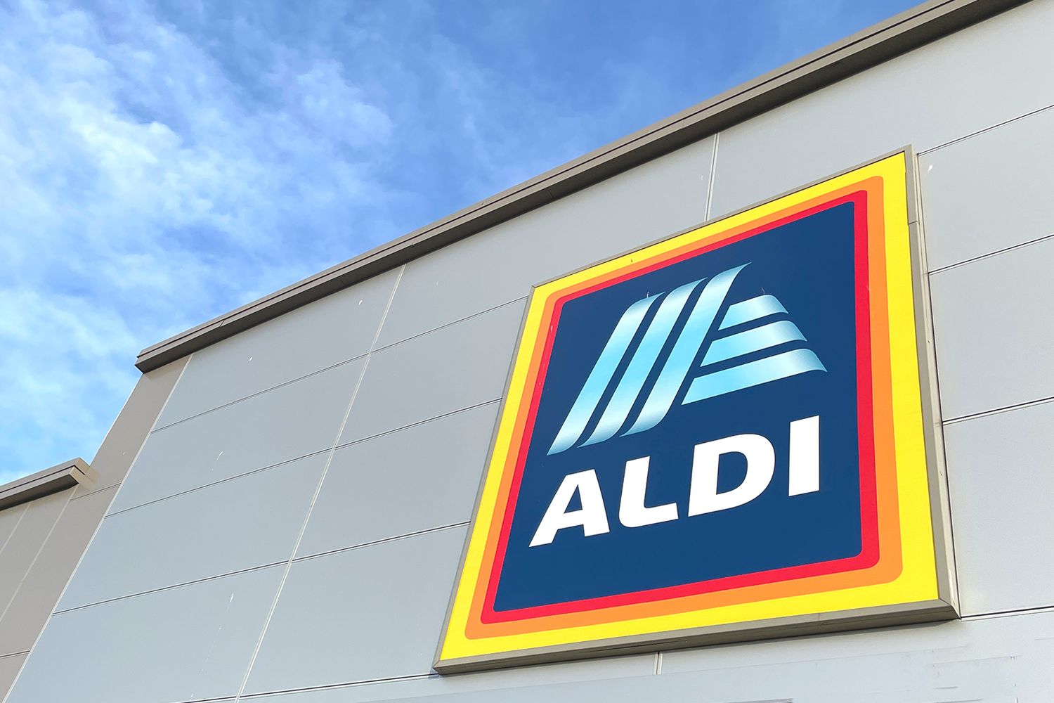 Aldi logo on the exterior of a building
