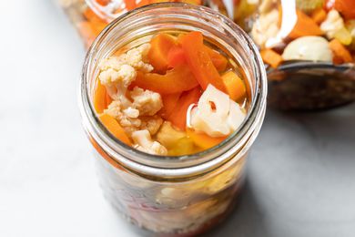 Homemade Giardiniera in a Jar