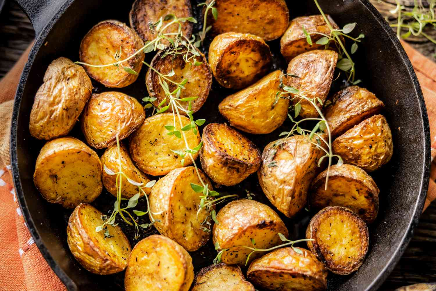 Crispy Postoes on a skillet