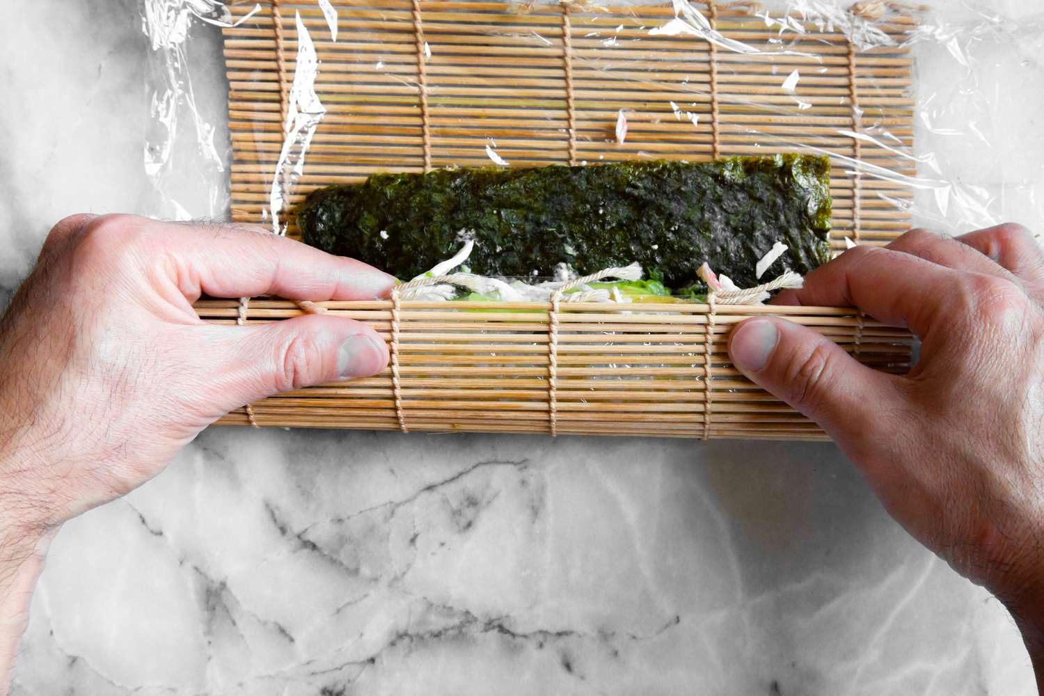 California Roll Rolled Using the Bamboo Sushi Mat