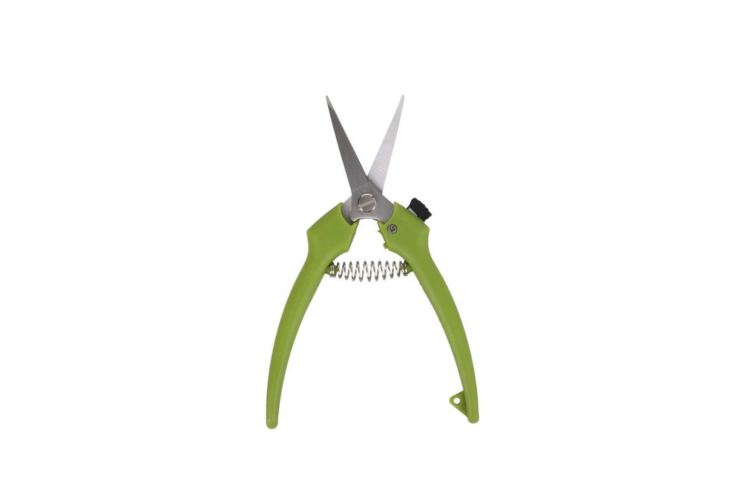 Needle-point garden pruning shears from the Dollar Tree on a white background